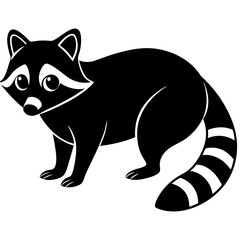 racoon silhouette vector