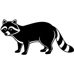 racoon silhouette vector