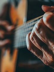 Fototapeta premium Detailed Close-Up of Adult Playing Musical Instrument