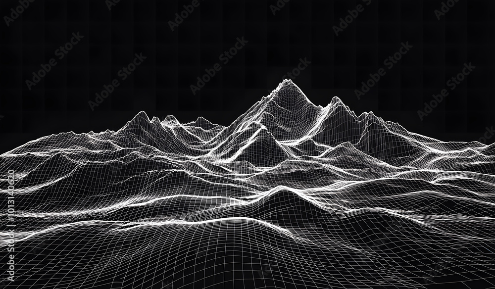 Poster black and metal plexus structure background design. connection concept design, 3d render illustratio