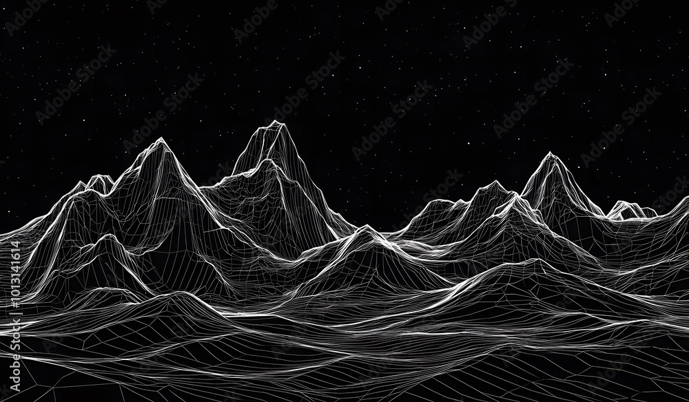 Poster black and metal plexus structure background design. connection concept design, 3d render illustratio