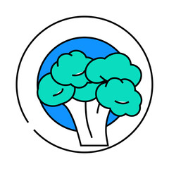 vegetarian diet line icon vector. vegetarian diet sign. isolated symbol illustration