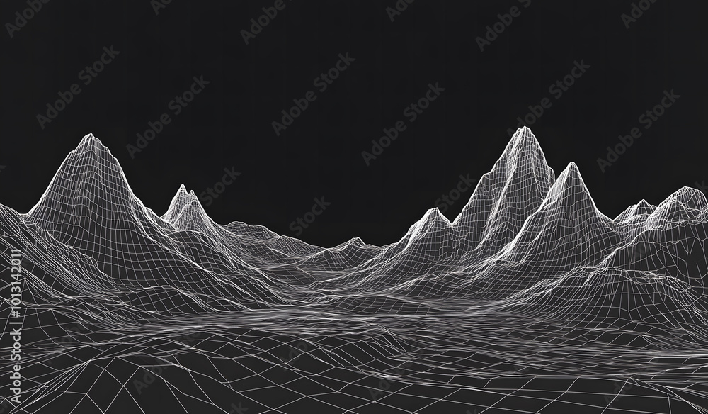 Poster black and metal plexus structure background design. connection concept design, 3d render illustratio