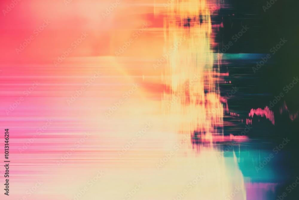 Aufkleber elegant subtle hue backdrop featuring grainy texture. lively digital distortion forms a nostalgic vh