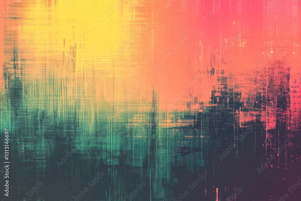 Poster faded textured gradient background with abstract essence. dynamic digital noise gentle effect design