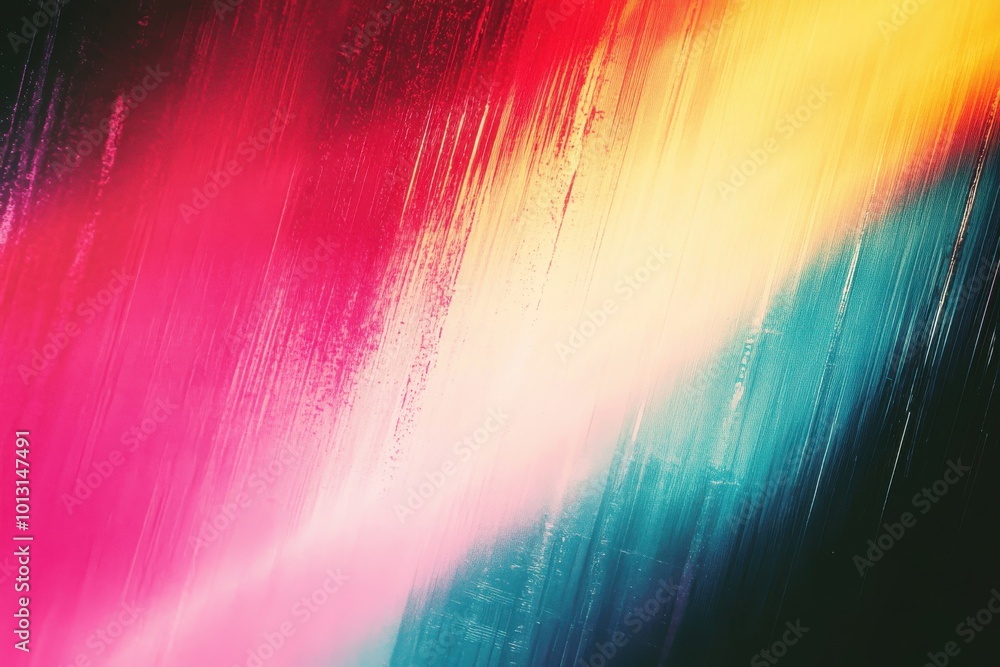 Poster abstract muted textures with a blurry gradient. lively digital noise visual with soft grain. retro l