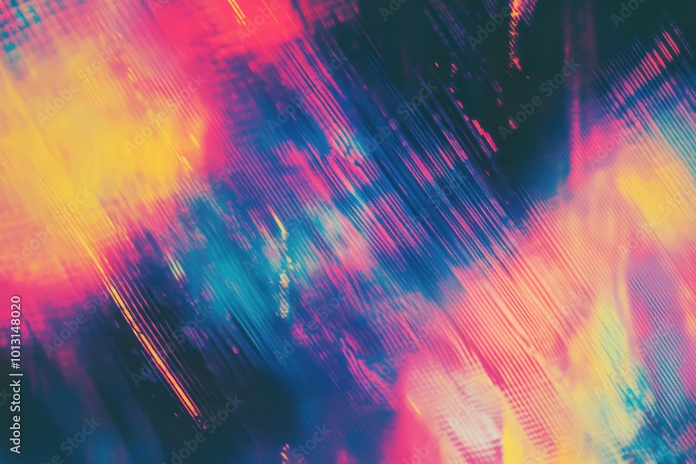 Poster abstract blurred colorful gradient background. lively digital interference soft design. classic mult
