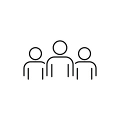 business client icon, people group line sign - vector illustration