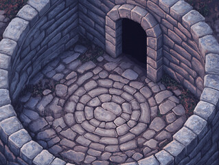 Stone Archway Entrance to a Medieval Building