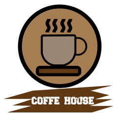 Coffee House Logo and Text Brand Logo Of Coffee