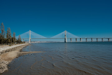 Vasco da Gama Bridge in Lisbon, Portugal