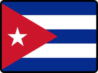 Cuba flag smooth rectangle icon