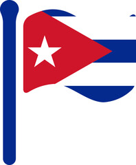 Cuba flag free flown rounded icon
