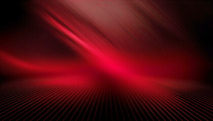 Abstract light pattern in red and black with a gradient and floor, wall, and metal texture. Soft tech diagonal background in black, dark, sleek, and modern.