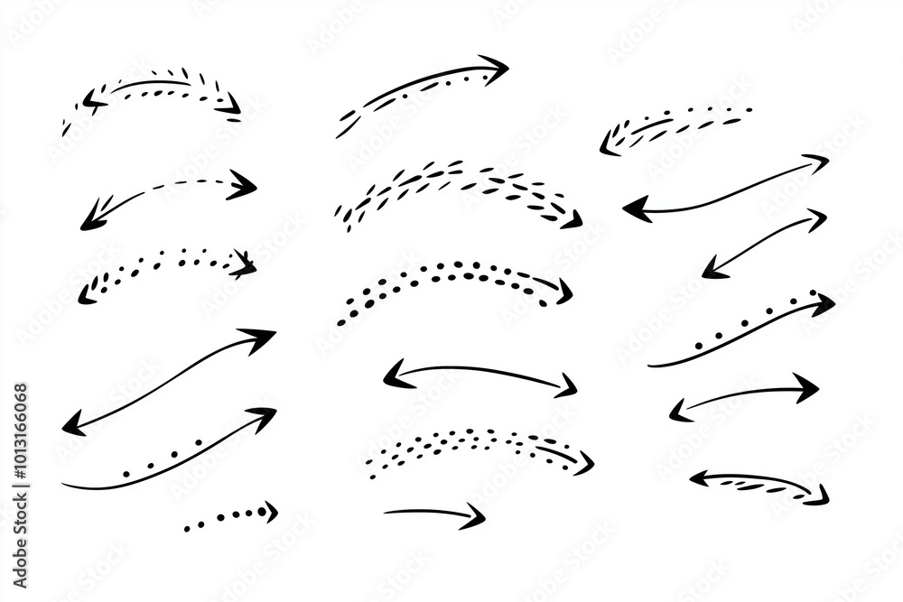 Poster squiggle line dashed arrows