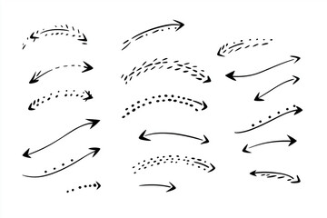 Squiggle line dashed arrows   