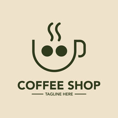 Coffee shop logo design minimalist