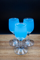 High-proof alcohol in a glass, bar, club.
