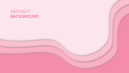 Pink paper cut out abstract background for landing page design