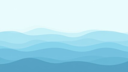 A simple and calming abstract design with layered blue waves that create a subtle gradient effect, perfect for backgrounds and website designs