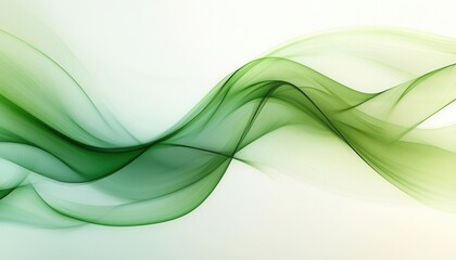 Fototapeta premium Abstract organic green lines flowing seamlessly across a soft background, creating a dynamic and natural wallpaper illustration