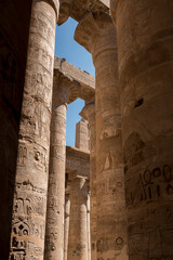 Architecture of ancient Egypt, Luxor. Places of rule of pharaohs, hieroglyphs