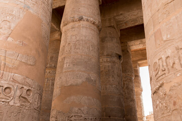 Architecture of ancient Egypt, Luxor. Places of rule of pharaohs, hieroglyphs