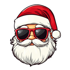 Cool Santa Claus Christmas Cartoon in Shades