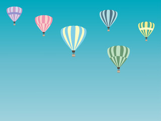 Fototapeta premium 青空に浮かぶ気球