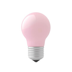 Light bulb isolated on white transparent. Cartoon style idea and creativity symbol 