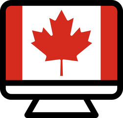 CANADA flag icon on Monitor