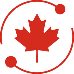 Security Icon in CANADA Flag