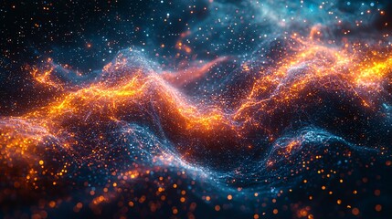Obraz premium Colorful Zodiac Constellations in Cosmic Background