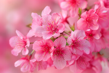 Close-Up of Beautiful Sakura Blossoms Background
