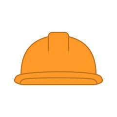 Construction helmet icon. Working hard hat isolated on white background. Vector Illustration.