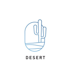 Minimalist abstract desert vector logo, linear desert logo, minimalist desert line logo.