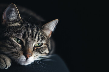 Obraz premium Close-Up of Cat’s Face Background