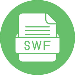 SWF File Format Vector Icon Design
