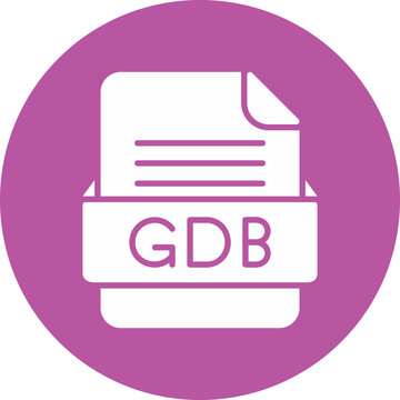 GDB File Format Vector Icon Design