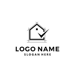 Simple minimalist house logo featuring clean lines and geometric shapes, perfect for modern architecture, real estate, or home-related businesses. Stylish, elegant, and contemporary design