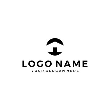 Simple minimalist house logo featuring clean lines and geometric shapes, perfect for modern architecture, real estate, or home-related businesses. Stylish, elegant, and contemporary design