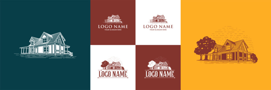 Simple minimalist house logo featuring clean lines and geometric shapes, perfect for modern architecture, real estate, or home-related businesses. Stylish, elegant, and contemporary design