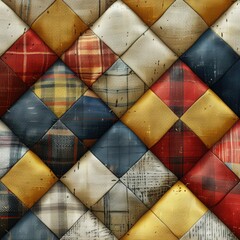 Contemporary Plaid Design Uniform Texture, Ideal for Fashion, Textiles, Interior Decor, Versatile Use in Modern Aesthetics