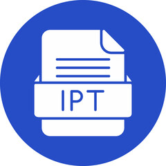 IPT File Format Vector Icon Design
