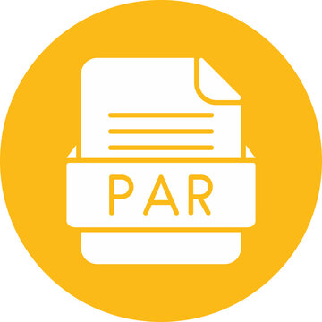 PAR File Format Vector Icon Design