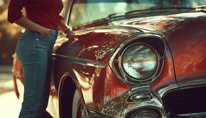 Shoot people standing next to or leaning on classic cars, using the reflections in the polished metal to add dimension