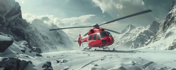 Obraz premium High-altitude First Aid Administration, 4K hyperrealistic photo