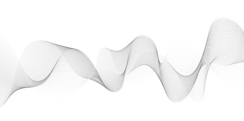 Abstract gray wavy lines Digital frequency track equalizer background. Curved wave smooth stripe seamless pattern. Wave lines created using blend tool. graphic design template banner business wave.