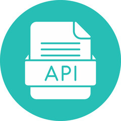 API File Format Vector Icon Design