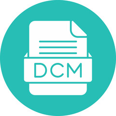 DCM File Format Vector Icon Design
